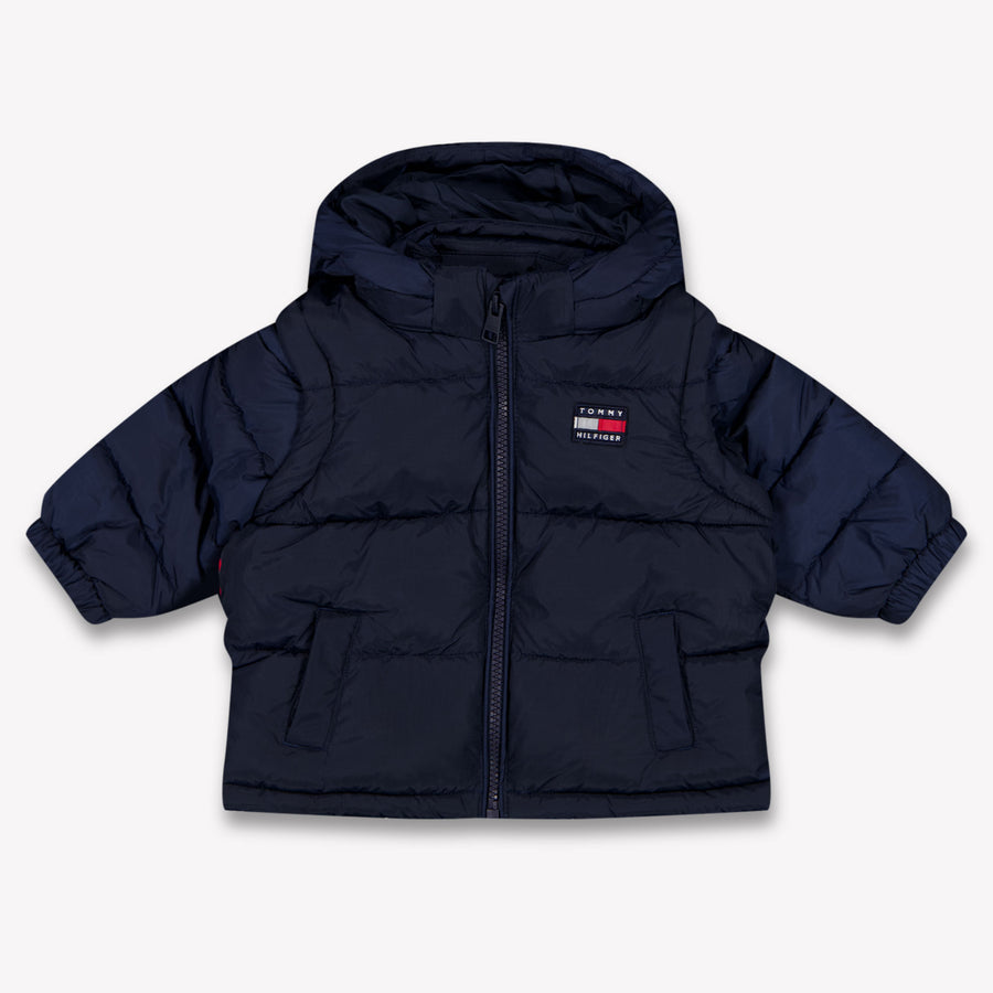 Tommy Hilfiger Bébé Unisexe Manteau d'hiver Navy