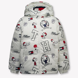 Tommy Hilfiger Kinder Unisex-Winterjacke In Grauweiß