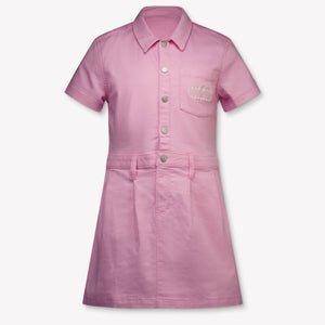 Tommy Hilfiger Enfants Filles Robe en Rose Léger