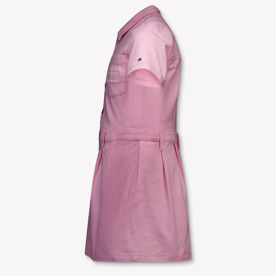 Tommy Hilfiger Enfants Filles Robe en Rose Léger