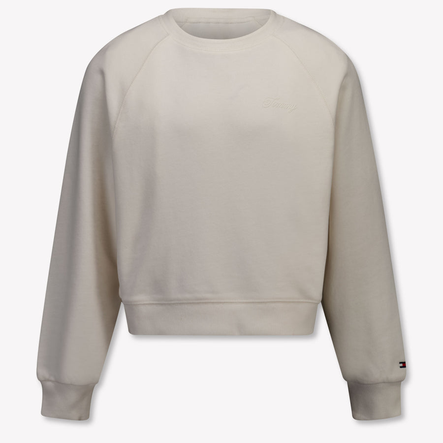 Tommy Hilfiger Kinder Mädchen Pullover In Grauweiß