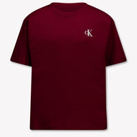 Calvin Klein Kinder Jungen T-Shirt In Bordeaux