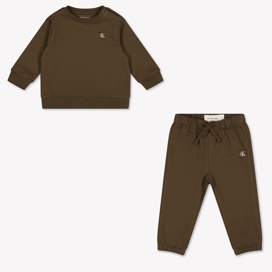 Calvin Klein Baby Unisex Jogging suit In Dark Gray