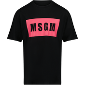 MSGM T-shirt dla dzieci czarny