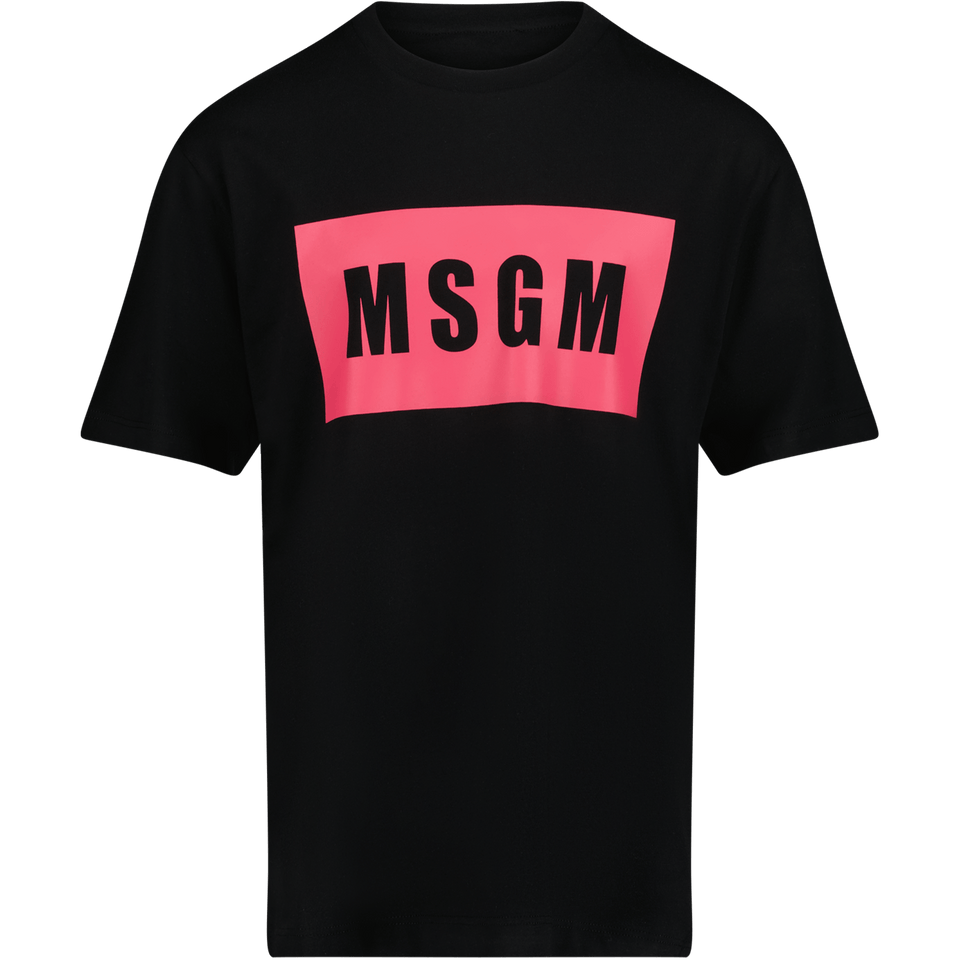 MSGM Kinder T-Shirt Zwart 4Y