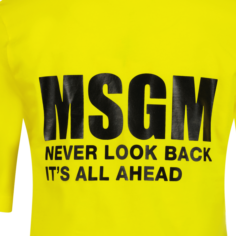 MSGM Kinder T-Shirt Geel