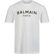 T-shirt Balmain KindeSex bianco