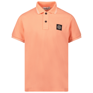 Stone Island Kinder Jongens Polo Zalm 2Y