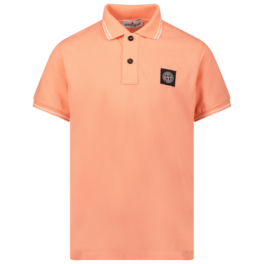 Stone Island Kinder Jongens Polo Zalm 2Y