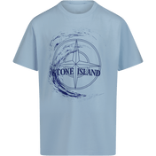 Stone Island Children's Boys Camiseta azul claro