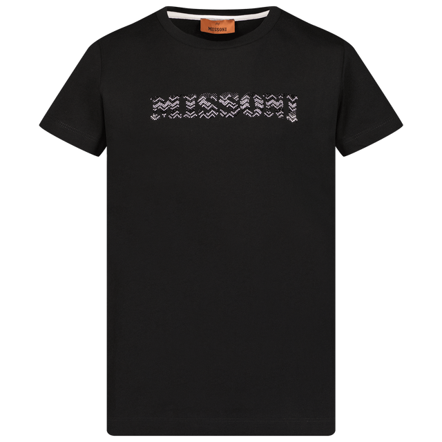 Missoni Kinder Meisjes T-Shirt Zwart 4Y