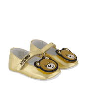 Moschino meninas meninas sapatos de ouro
