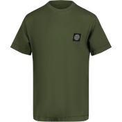 Stone Island Kinderjungen T-Shirt Armee