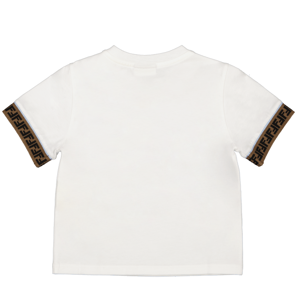 Fendi Baby Jongens T-Shirt Wit