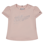 Tommy Hilfiger baby flickor t-shirt ljusrosa