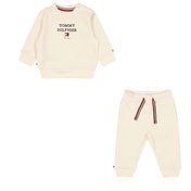 Tommy Hilfiger Baby unisex jogging garnitur z białego
