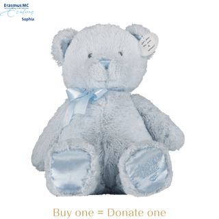 Superstellar x Sophia - Knuffelbeer Blauw 35 CM