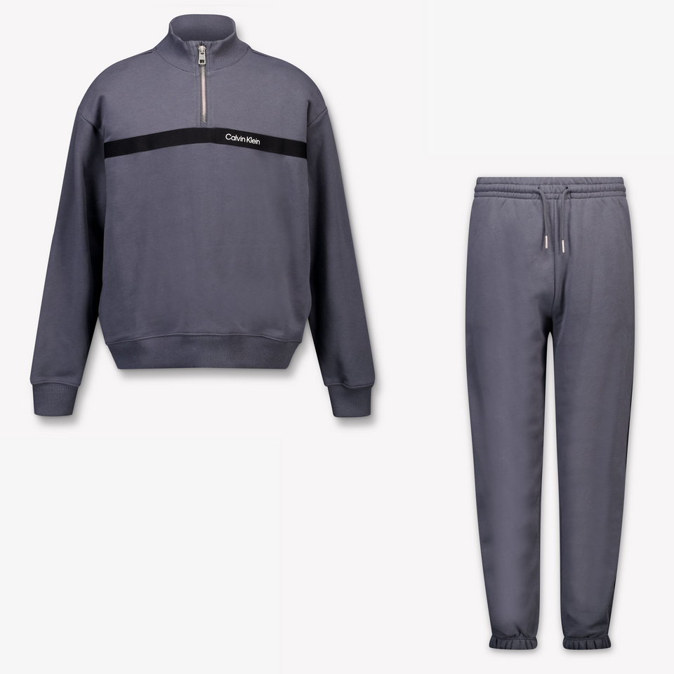 Calvin Klein Enfants Garçons Survêtement de jogging Gris Foncé