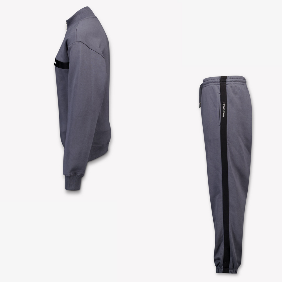 Calvin Klein Enfants Garçons Survêtement de jogging Gris Foncé
