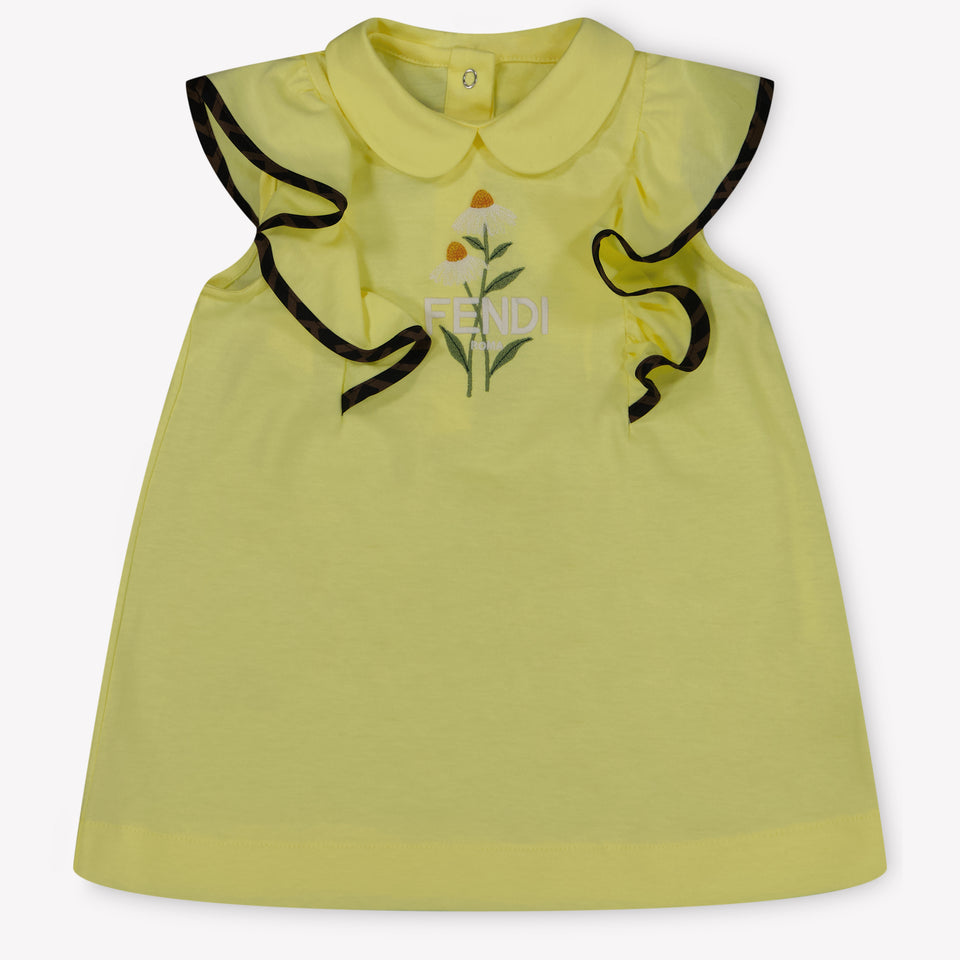 Fendi Baby Meisjes Jurk In Geel