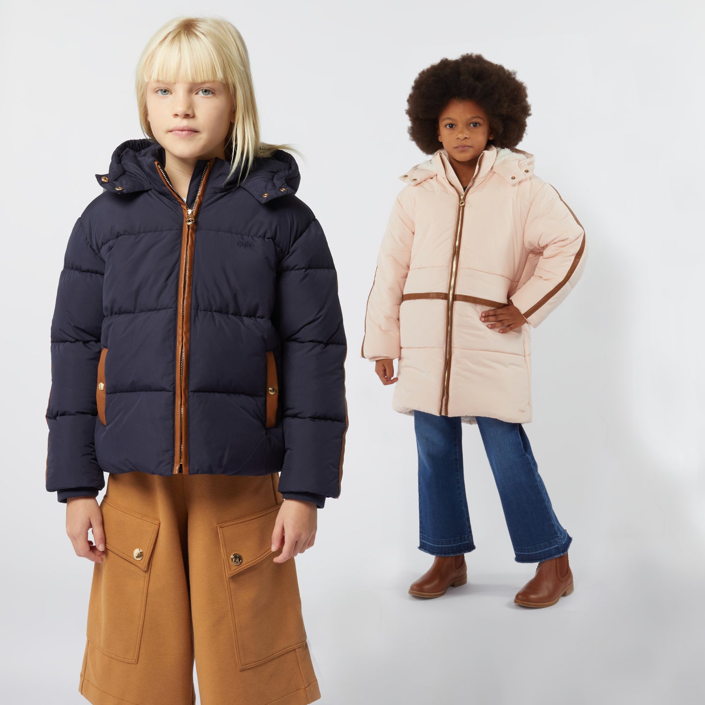 Chloé Mädchen Winterjacke Hellrosa