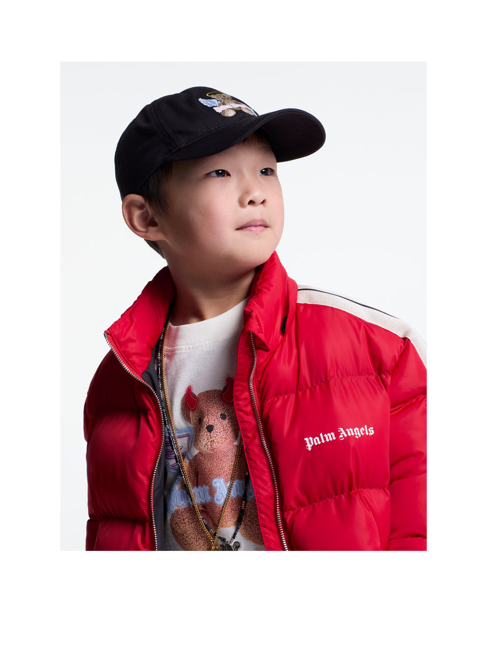 Palm Angels Boys winter coat Red