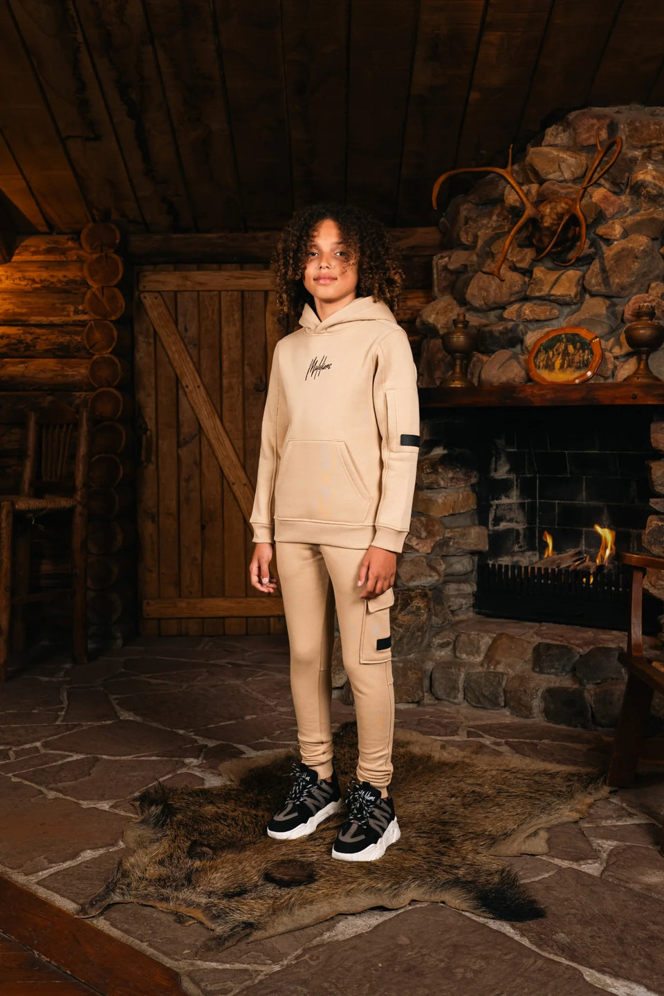 Malelions Unisex Pantalón Beige