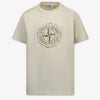 Stone Island Kinder Jungen T-Shirt In Grauweiß