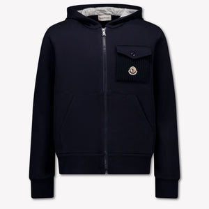 Moncler niños Chicos Cárdigan en Navy