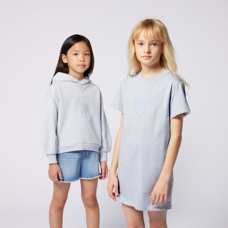 Chloe Enfant Filles Robe Bleu Clair