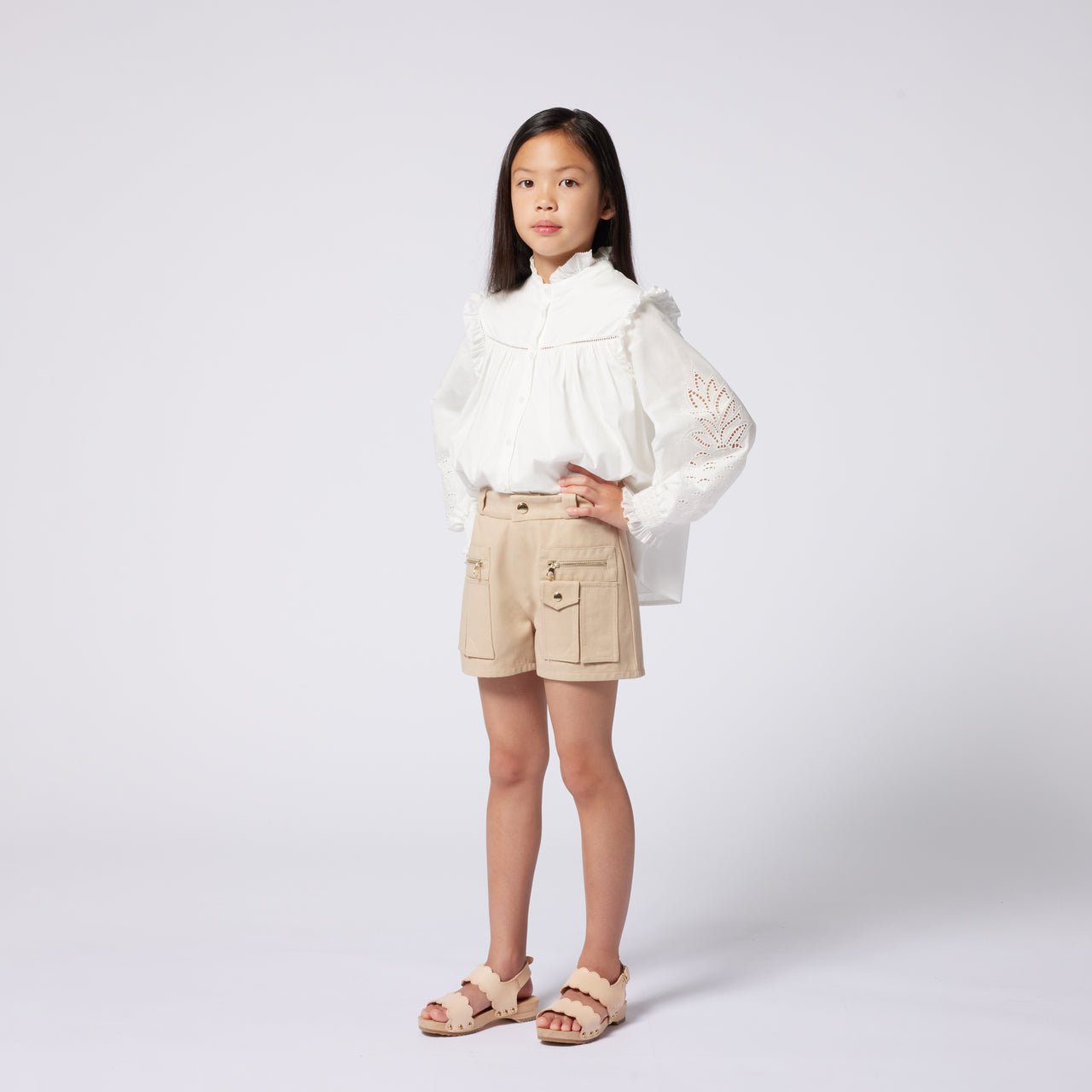 Chloe Kinder Mädchen Bluse reWeiß