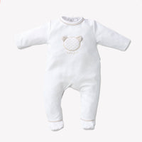 First Bebé Unisex Traje de caja Blanco