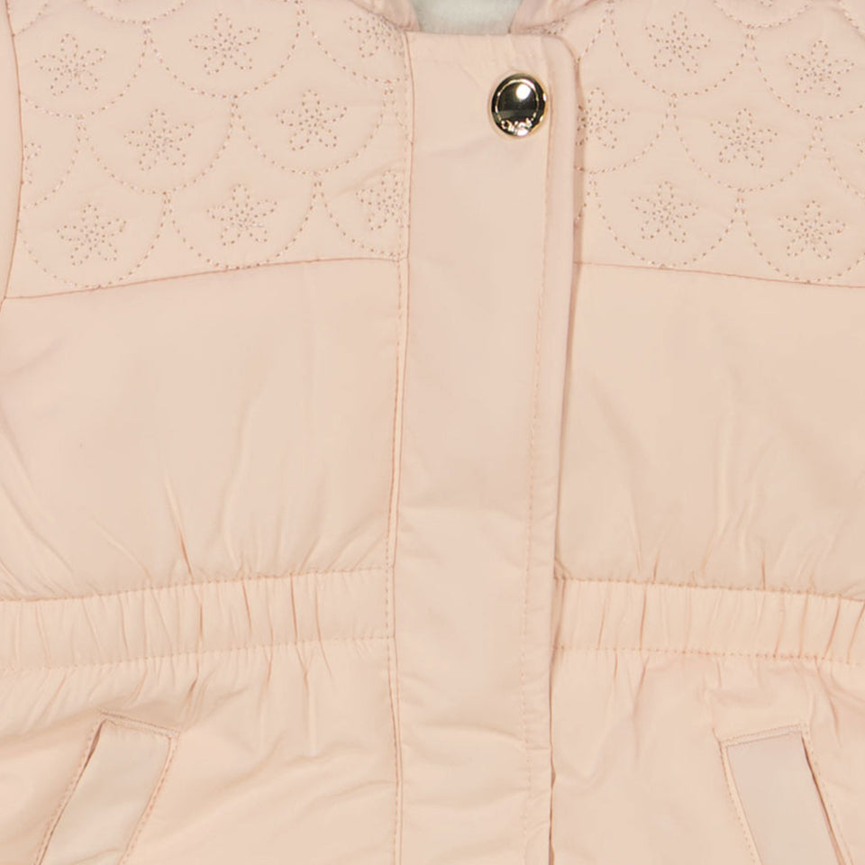 Chloe Chaqueta de niñas de bebé rosa claro