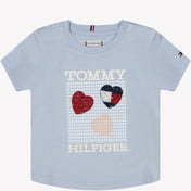 Tommy Hilfiger Baby Mädchen T-Shirt Hellblau