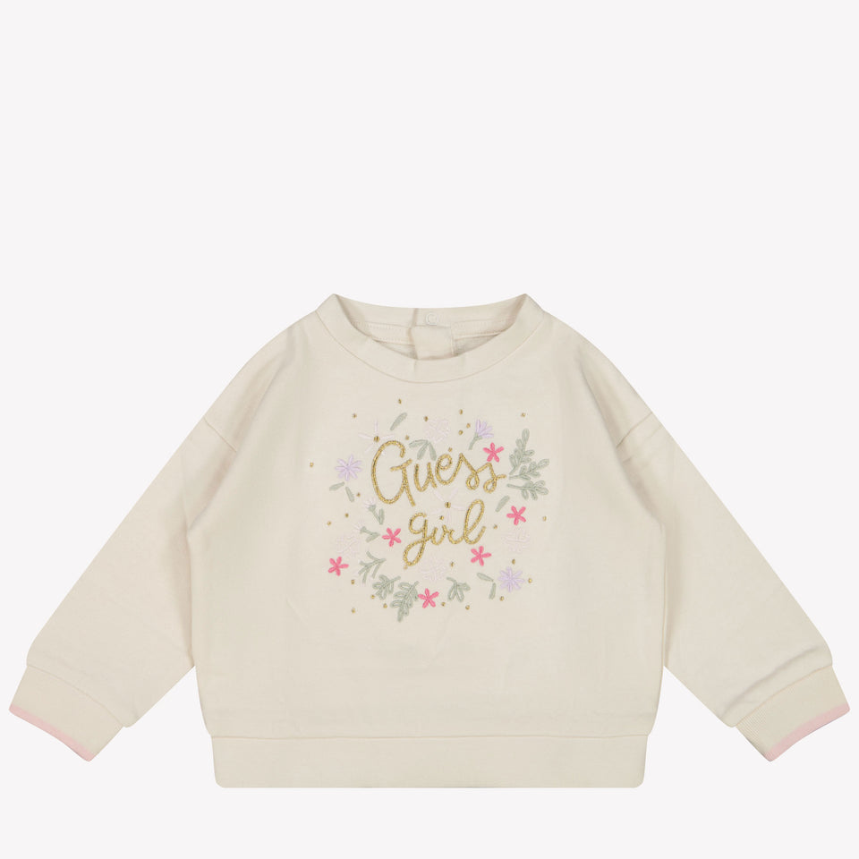 Guess Baby Mädchen Pullover von Weiß