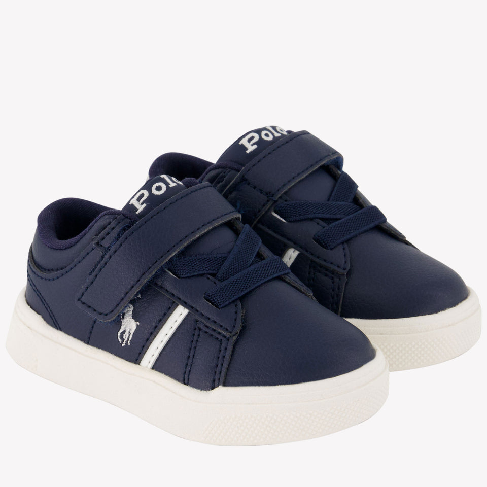 Ralph Lauren Frazier PS Garçons Baskets Navy