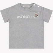 Moncler T-shirt dla niemowląt unisex szary