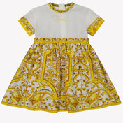 Dolce & Gabbana Meninas de bebê vestem amarelo