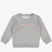 Off-White Bébé Filles Pull Gris Clair