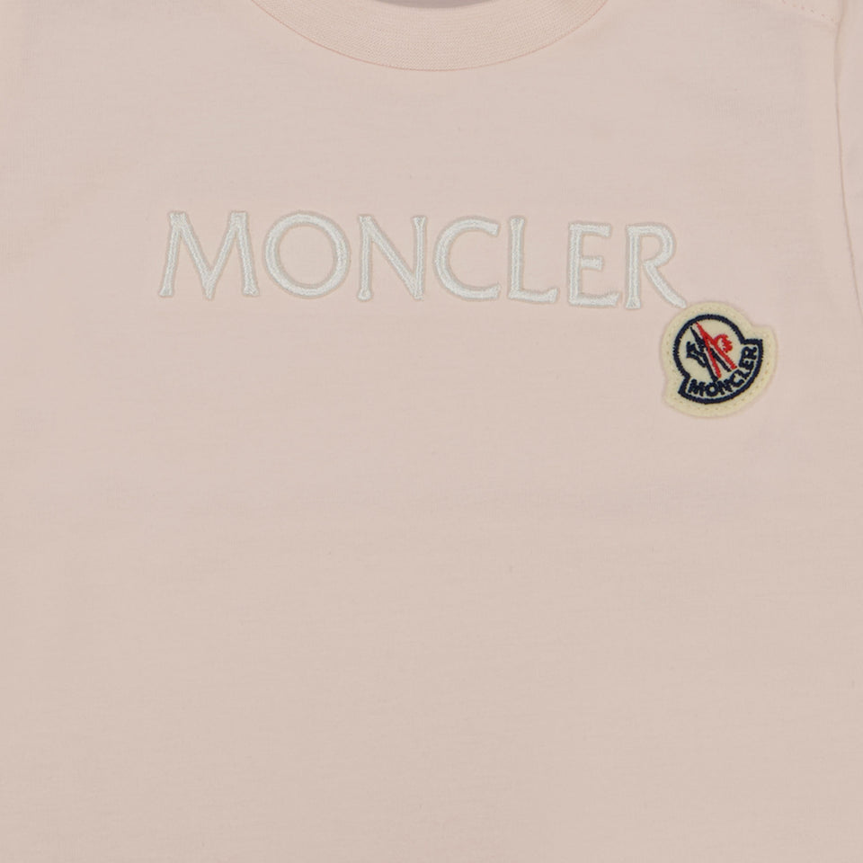 Moncler Bambino Ragazze Maglietta dentro Rosa Chiaro