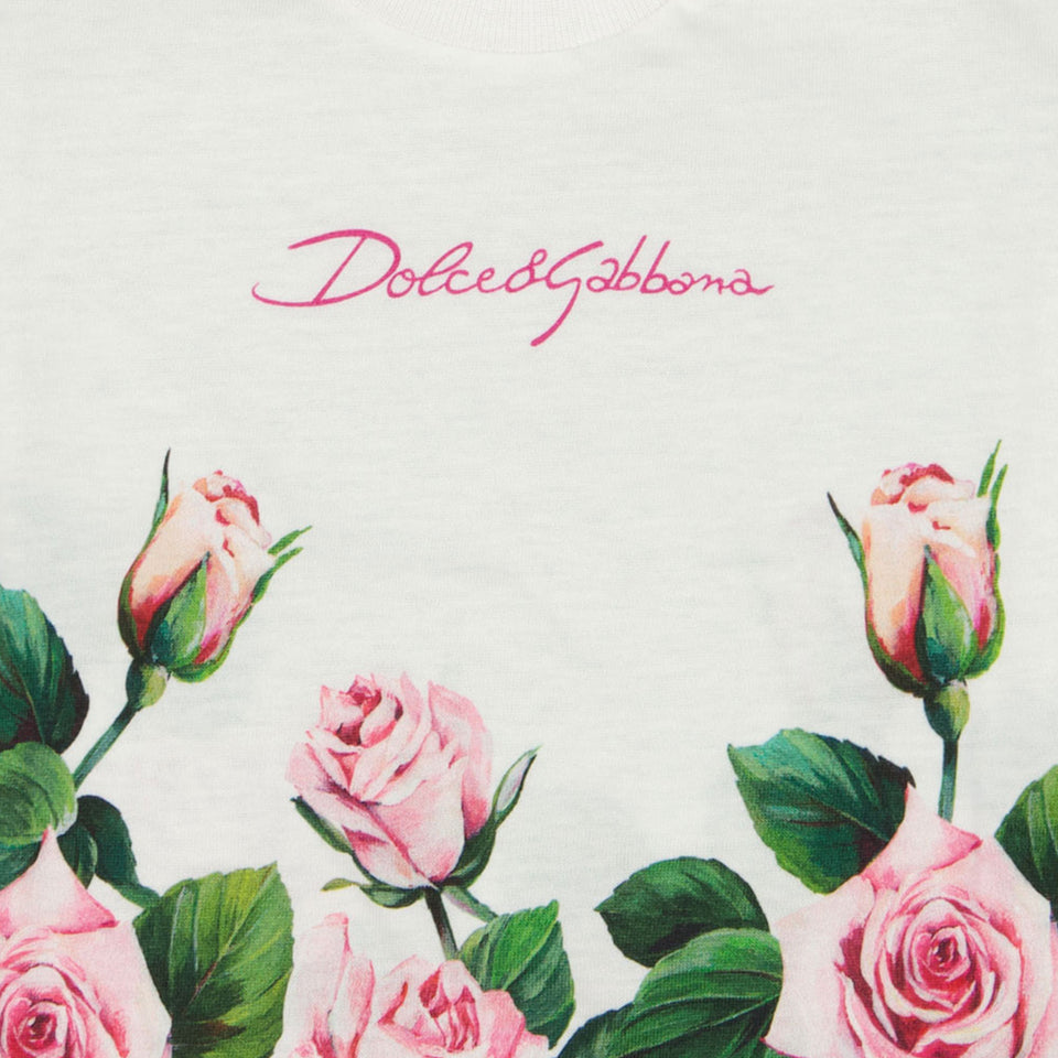 Dolce & Gabbana Bebé Chicas Camiseta en Blanco