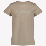 T-shirt per ragazze Chloe Children Beige