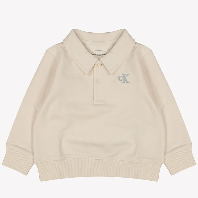 Calvin Klein Bebé Unisex Polo Beige claro