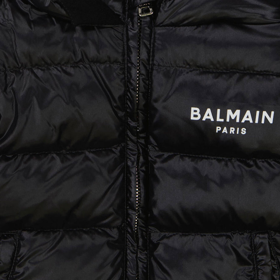 Balmain Baby Boys Winter Chaqueta Negra