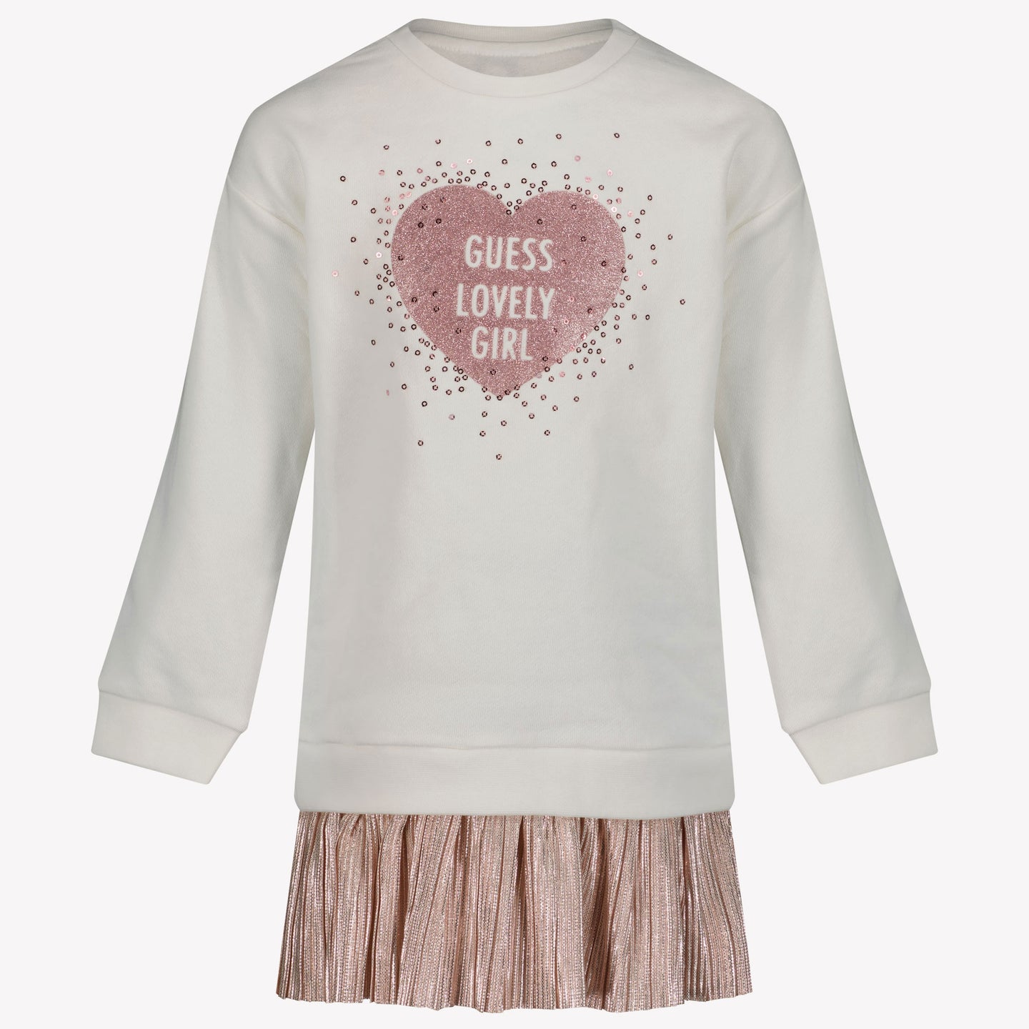 Guess Ragazzo Ragazze Vestito Off White