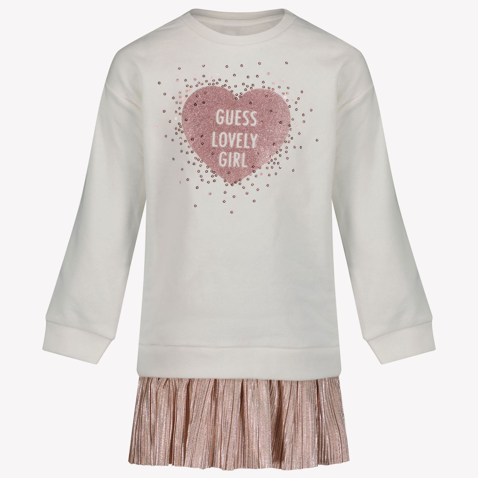 Guess Ragazzo Ragazze Vestito Off White