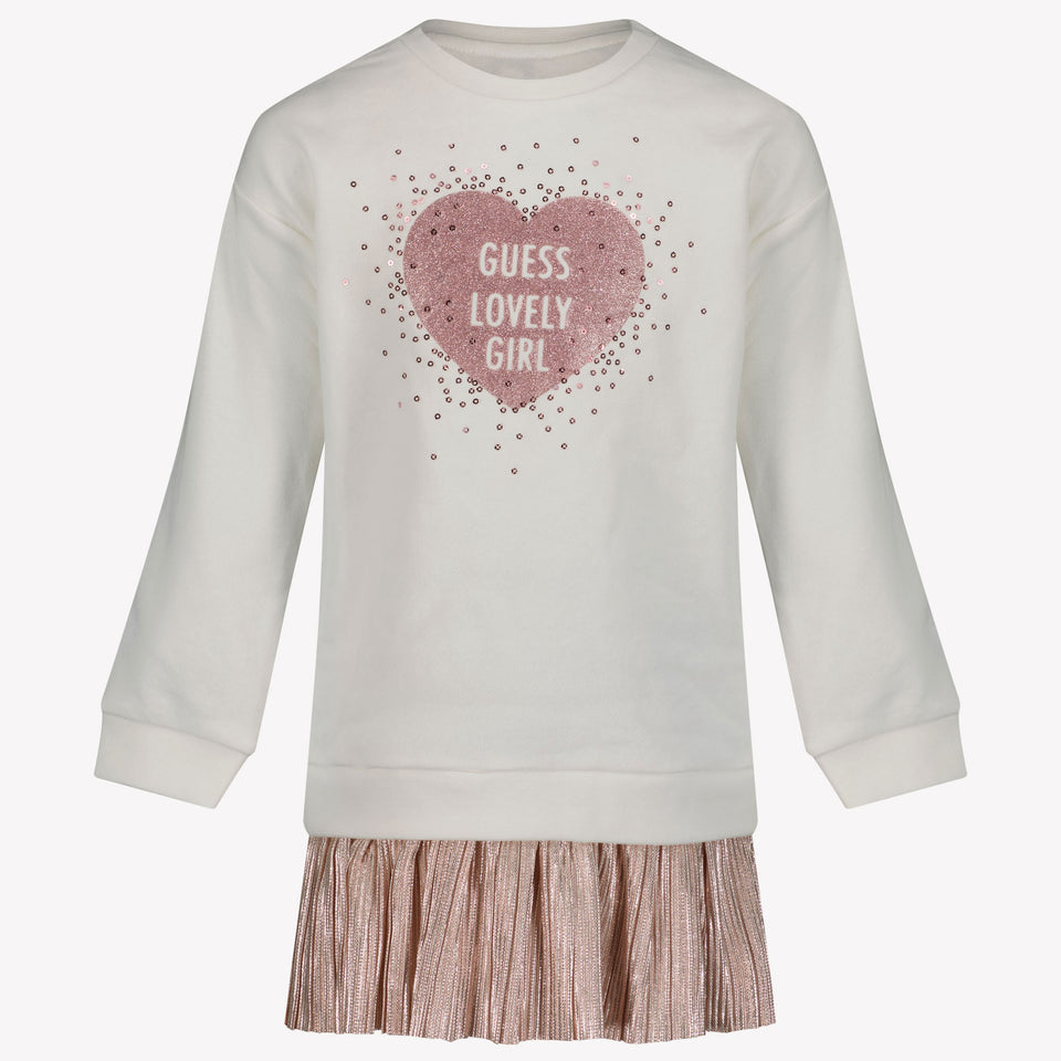 Guess Niño Chicas Vestido Blanco Roto