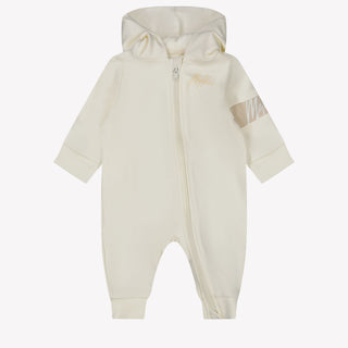 Malelions Bebé Unisex Traje de caja Blanco Roto