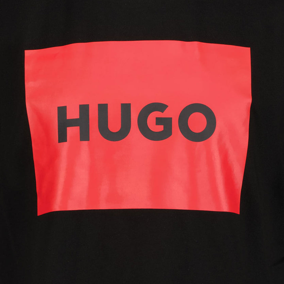 HUGO Kinder Jongens T-shirt Zwart