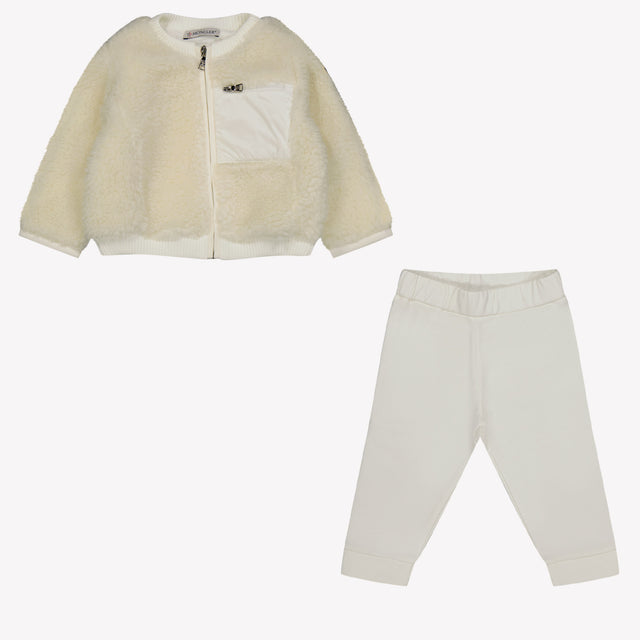 Moncler Baby unisex jogging suit OffWhite